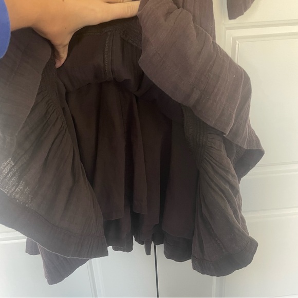 NWT Free People Easy To Love Bubble Mini Dress‎ size medium color expresso beans - Picture 7 of 12